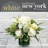 New York Contemporary, White - Floral Arrangement (Modest)