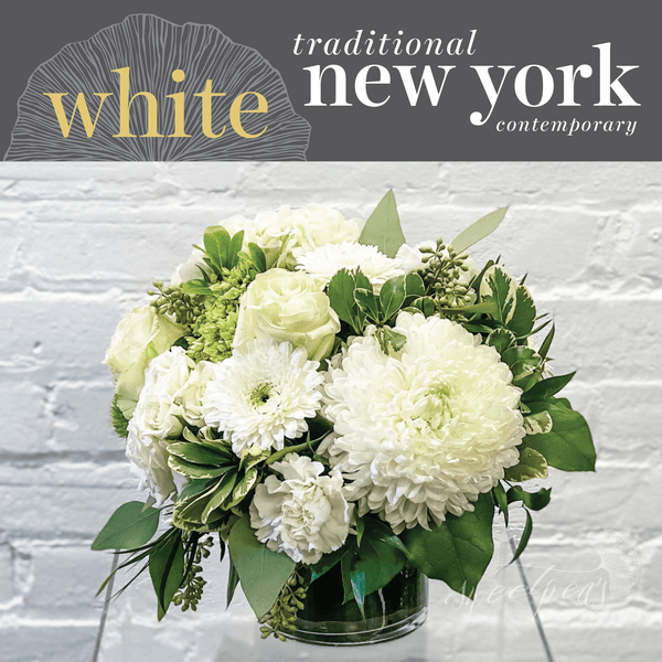 New York Contemporary, White - Floral Arrangement (Standard)